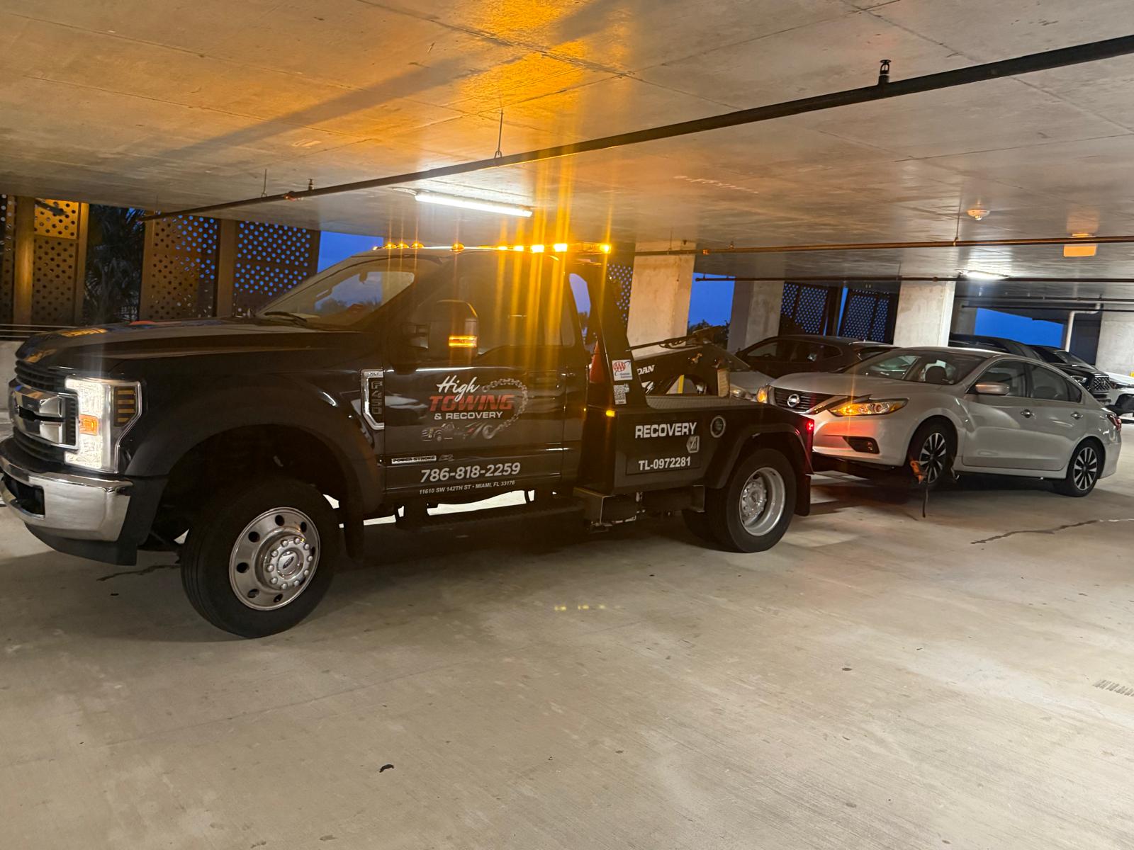 High Towing & Recovery flatbed truck